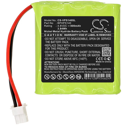 4.8V, 800mAh, Ni-MH Battery fits Velleman, Hps140, 3.84Wh