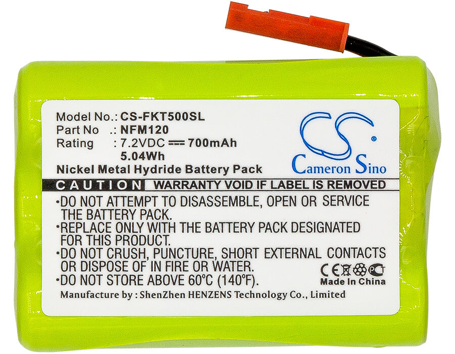 7.2V, 700mAh, Ni-MH Battery fits Fluke, Fiberinspector Mini, Ft500, 5.04Wh