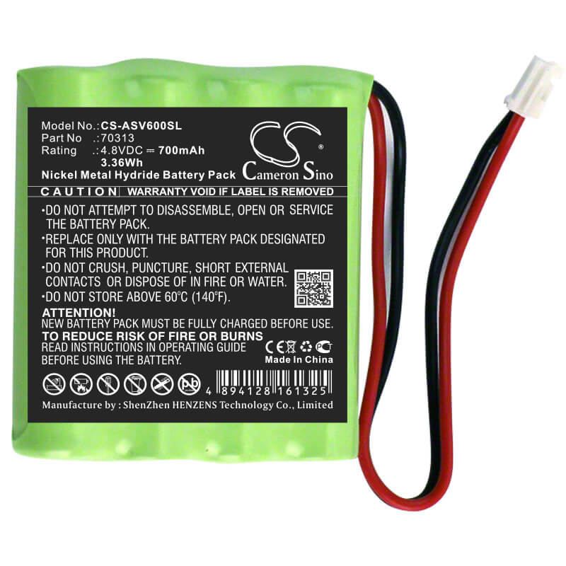 4.8V, 700mAh, Ni-MH Battery fits Astralpool, Vx 11t, Vx 13t, 3.36Wh
