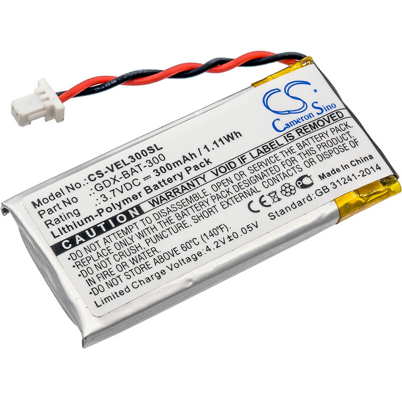 3.7V, 300mAh, Li-Polymer Battery fits Vernier, Go Direct Acceleration Sensor, Go Direct Ammonium Ion-selecti, 1.11Wh