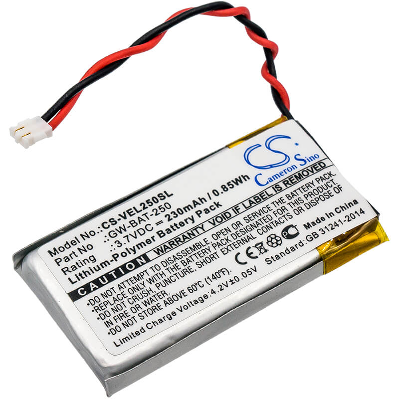 3.7V, 230mAh, Li-Polymer Battery fits Vernier, Go Wireless Link, 0.851Wh