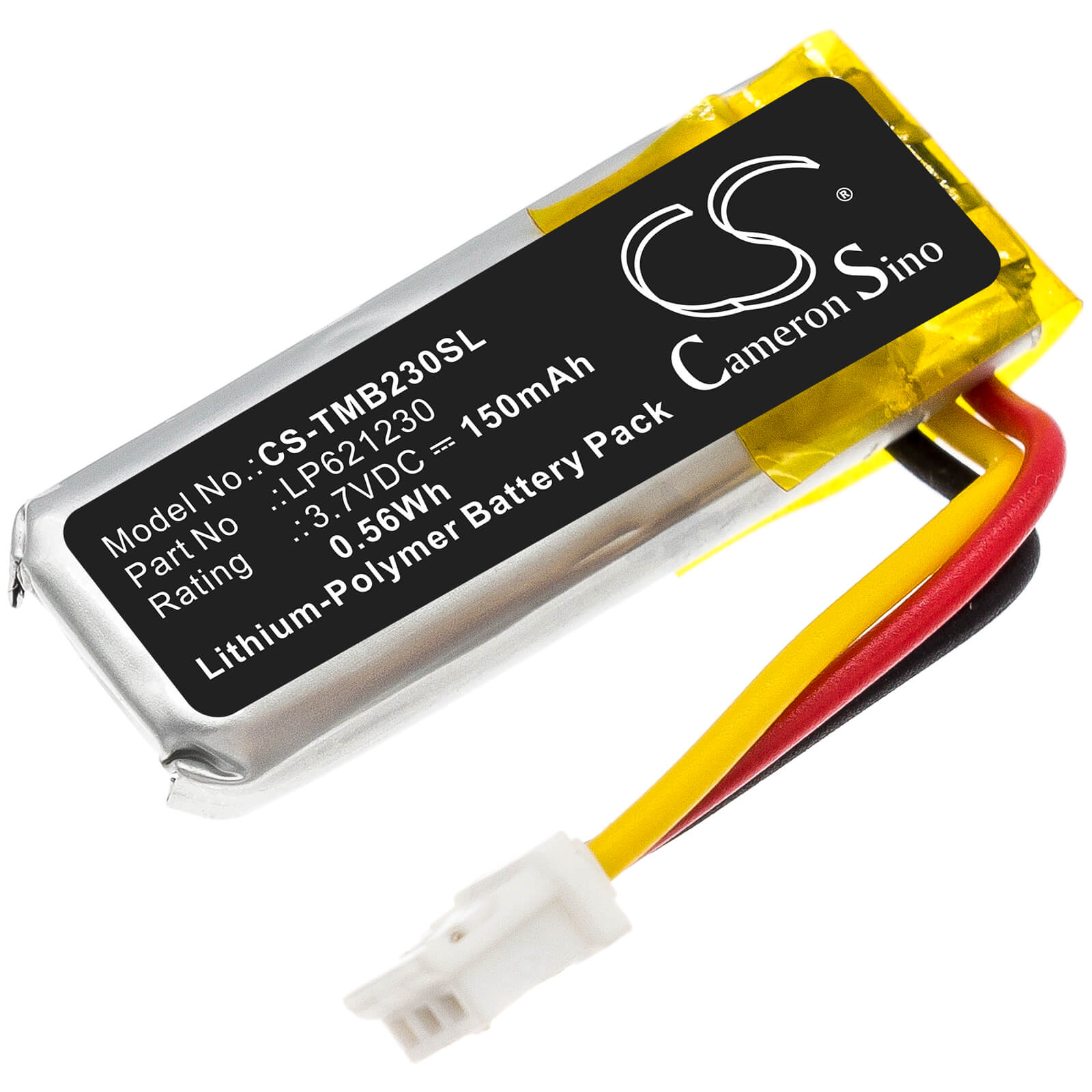 3.7V, 150mAh, Li-Polymer Battery fits Teltonika, Fma1yx, Fmb Tracker, 0.555Wh