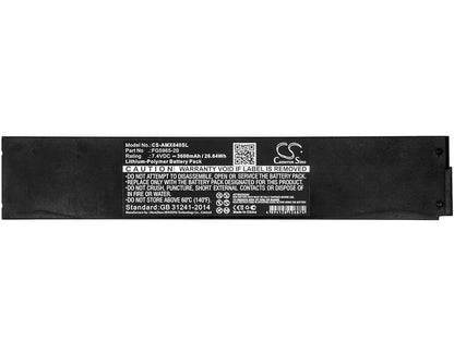 7.4V, 3600mAh, Li-Polymer Battery fits Amx, Mvp Touch Panels, Mvp-8400, 26.64Wh