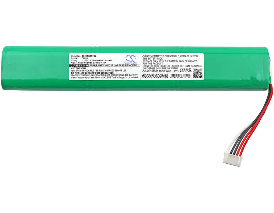 7.2V, 3600mAh, Ni-MH Battery fits Hioki, Mr8875, Mr8875-30, 25.92Wh