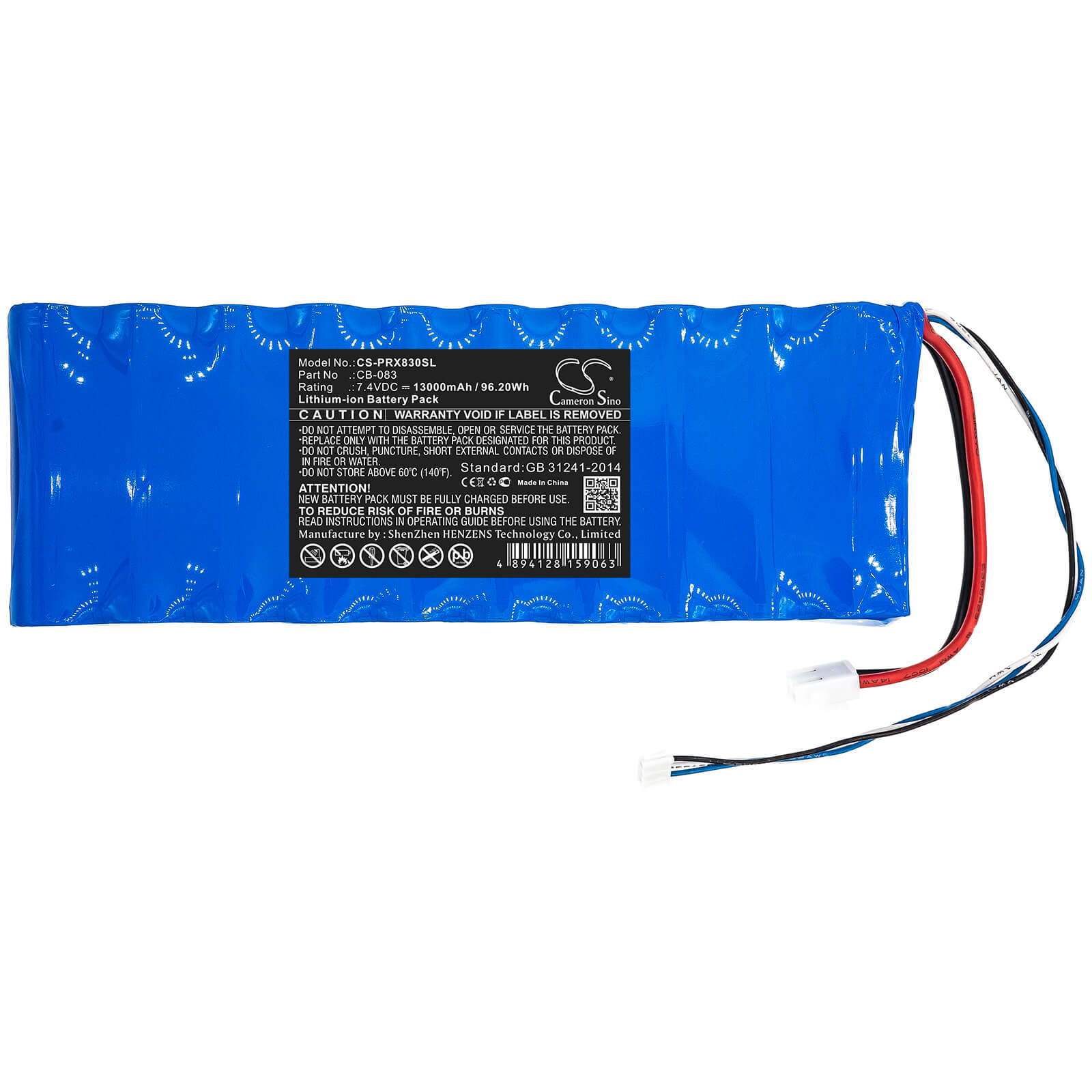 7.4V, 13000mAh, Li-ion Battery fits Promax, Hd Ranger, 96.2Wh