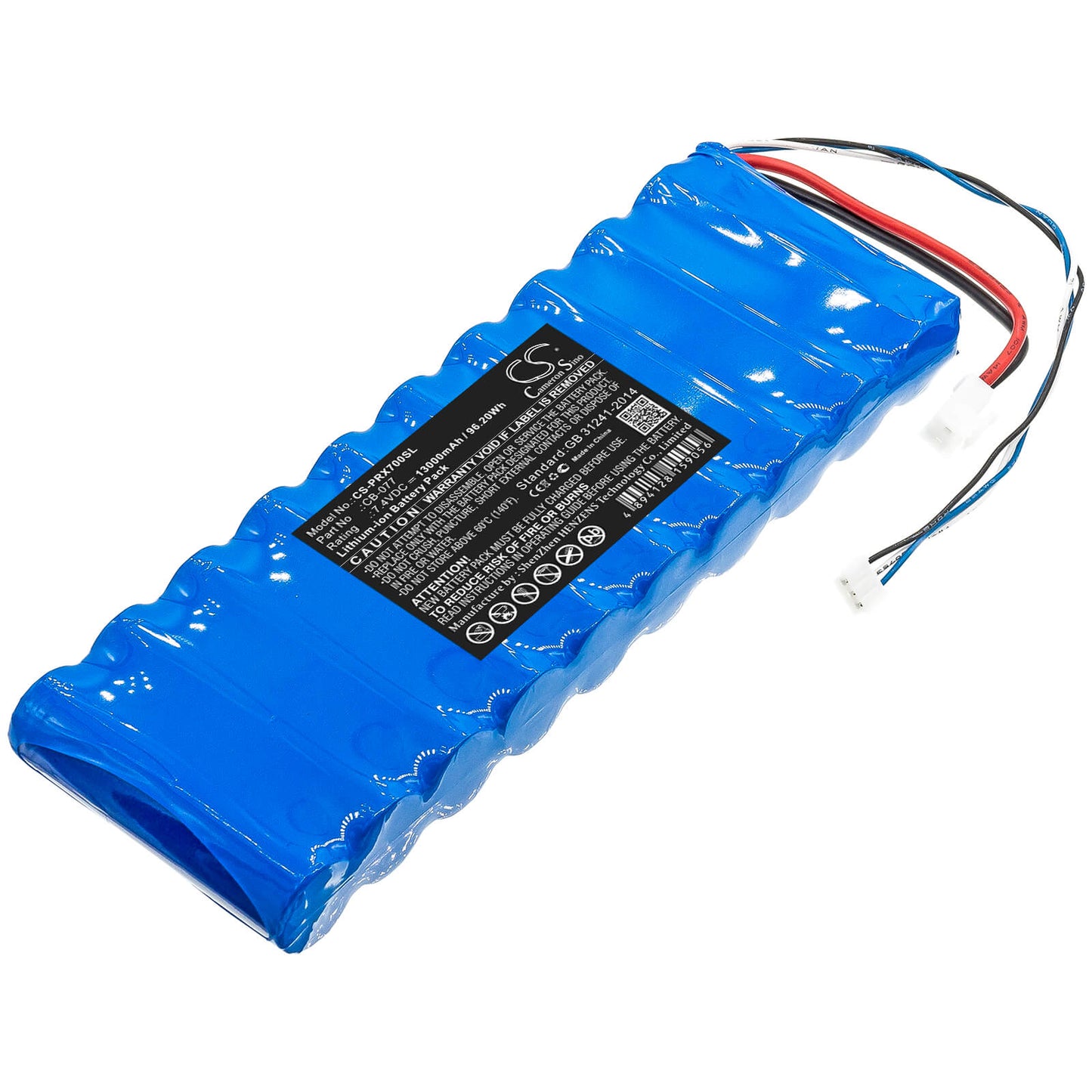 7.4V, 13000mAh, Li-ion Battery fits Promax, Automatic Tv Satellite Level M, Tv Explorer Ii, 96.2Wh