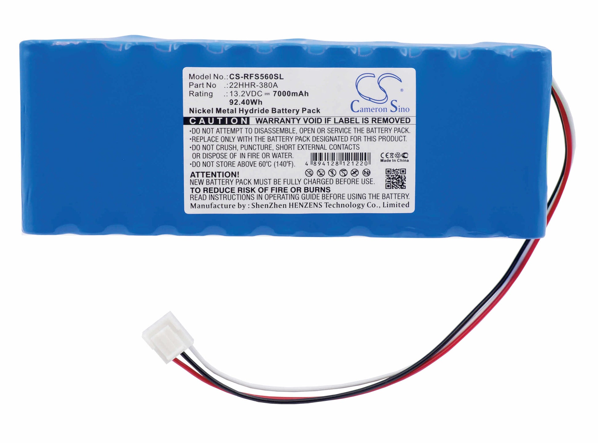 13.2V, 7000mAh, Ni-MH Battery fits Rohde & Schwarz, Spectrum Analyzer 1102.5607.00, 92.4Wh