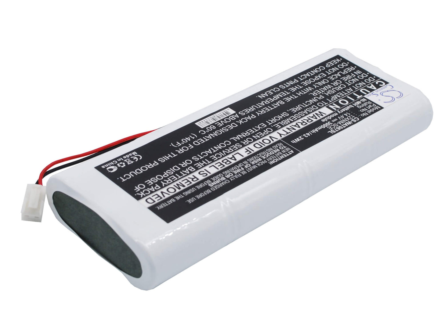 14.4V, 3000mAh, Ni-MH Battery fits Wavetek, 4010-00-0067, 43.2Wh