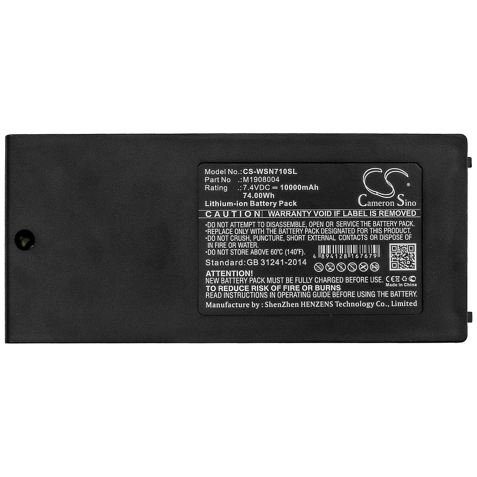 7.4V, 10000mAh, Li-ion Battery fits Owon, Mso7062td, Mso7062td-v, 74Wh