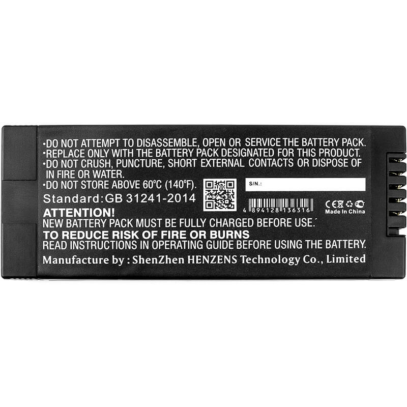 12.6V, 4400mAh, Li-ion Battery fits Ge, Inspection Usm33, Krautkramer Usm 33, 55.44Wh