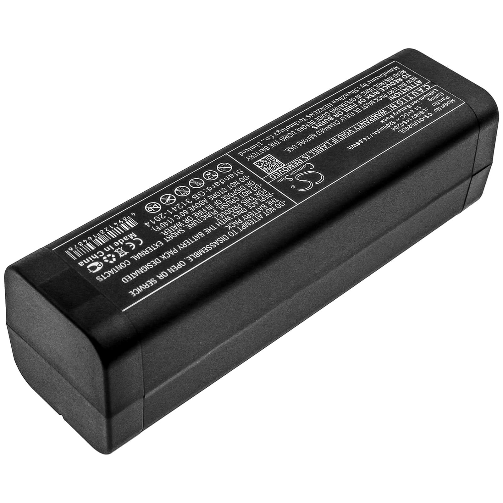 14.4V, 5200mAh, Li-ion Battery fits Opwill, Otp6200, Otp-6200, 74.88Wh