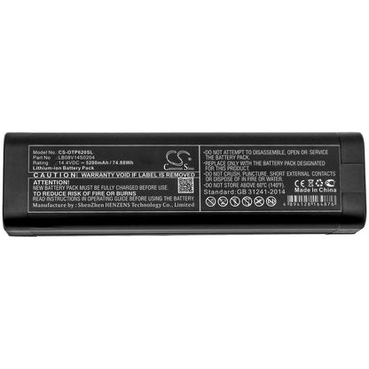 14.4V, 5200mAh, Li-ion Battery fits Opwill, Otp6200, Otp-6200, 74.88Wh