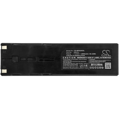 7.4V, 6800mAh, Li-ion Battery fits Bk Precision, 2650a, 2652a, 50.32Wh