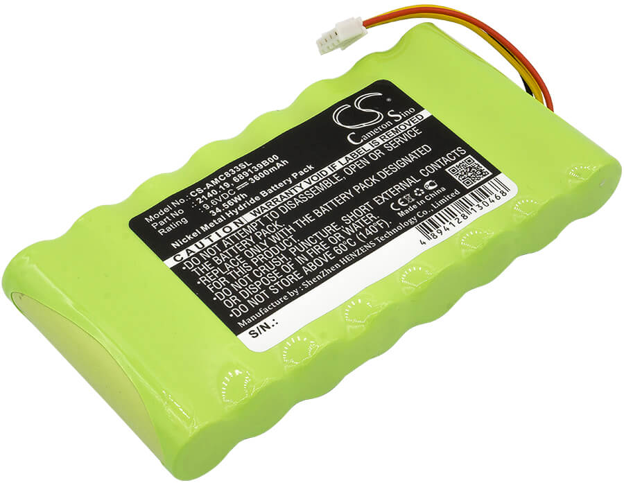 9.6V, 3600mAh, Ni-MH Battery fits Amc, 3945/3945-b, 8333, 34.56Wh