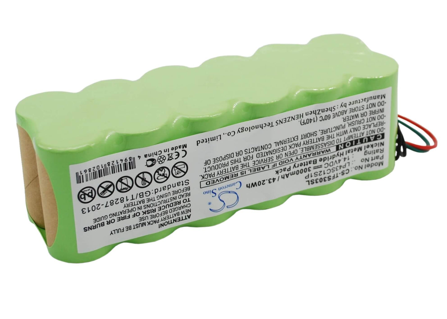 14.4V, 3000mAh, Ni-MH Battery fits Tektronix, 965, Dsp 78-8097-5058-7, 43.2Wh