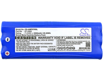 7.2V, 3500mAh, Ni-MH Battery fits Amx, Panjam, Phast Vpt-cp, 25.2Wh