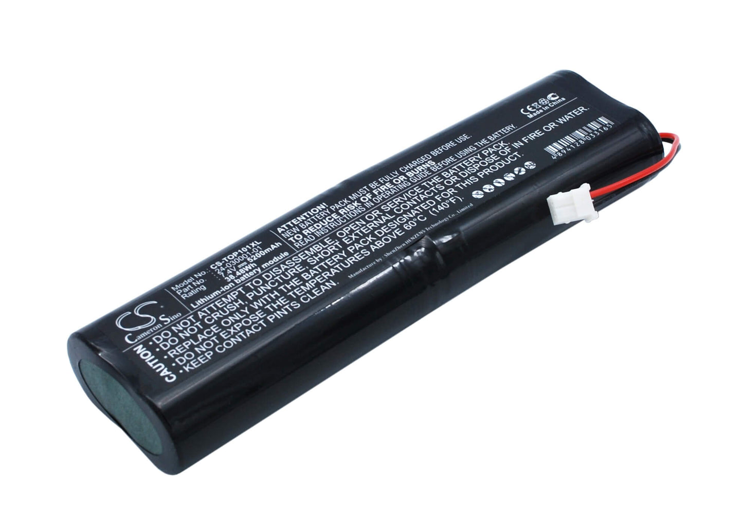 7.4V, 5200mAh, Li-ion Battery fits Topcon, 24-030001-01, Egp-0620-1, 38.48Wh