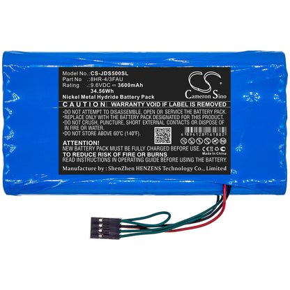 9.6V, 3600mAh, Ni-MH Battery fits Jdsu, Tester Ant-5, 34.56Wh