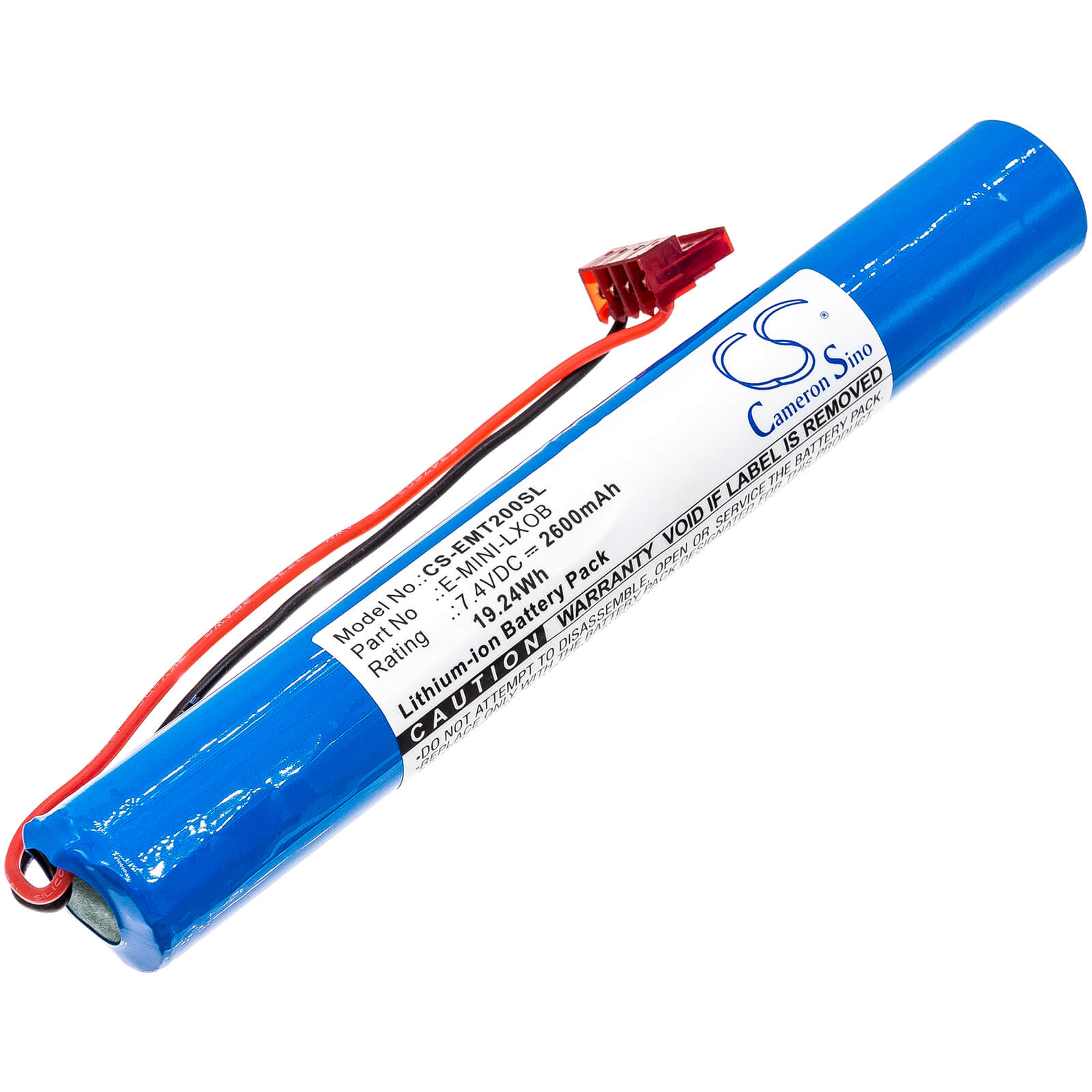7.4V, 2600mAh, Li-ion Battery fits Environment, E-2db, E-5db, 19.24Wh