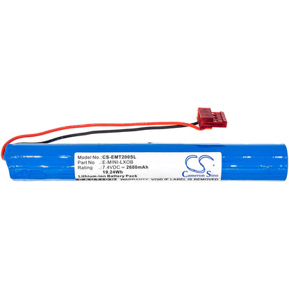 7.4V, 2600mAh, Li-ion Battery fits Environment, E-2db, E-5db, 19.24Wh