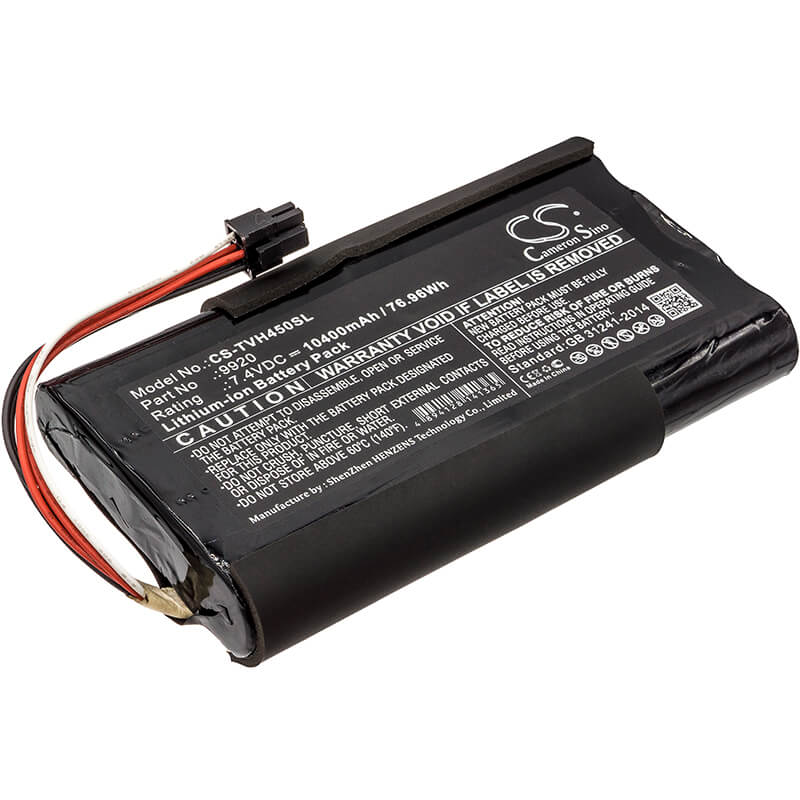 7.4V, 10400mAh, Li-ion Battery fits Televes, H45, H60, 76.96Wh
