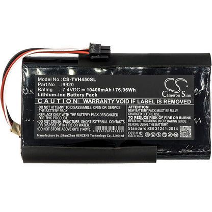 7.4V, 10400mAh, Li-ion Battery fits Televes, H45, H60, 76.96Wh