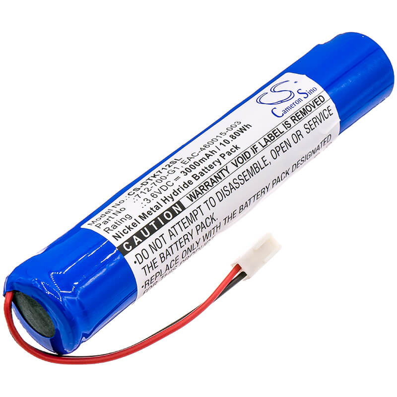 3.6V, 3000mAh, Ni-MH Battery fits Inficon, D-tek Select Refrigerant Leak, Pls Led Stobe, 10.8Wh