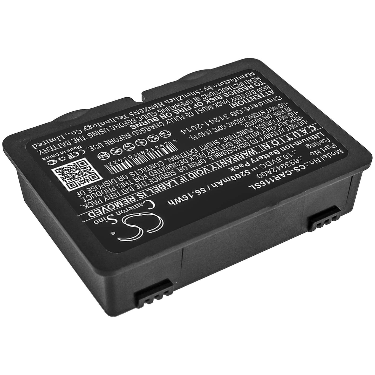 10.8V, 5200mAh, Li-ion Battery fits Chauvin Arnoux, C.a 6116n, C.a 6117, 56.16Wh