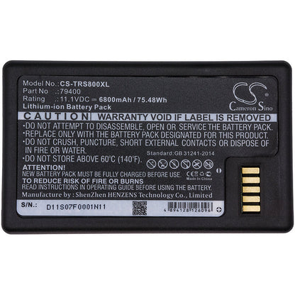 11.1V, 6800mAh, Li-ion Battery fits Trimble, Rts573 Total Station, Rts633 Total Station, 75.48Wh