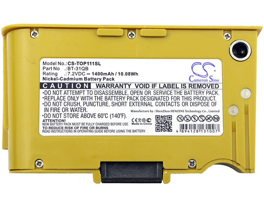 7.2V, 1400mAh, Ni-CD Battery fits Topcon, 101c, 111c, 10.08Wh