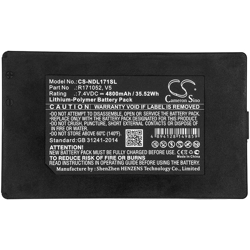 7.4V, 4800mAh, Li-Polymer Battery fits Ideal, Securitest Ip, 35.52Wh