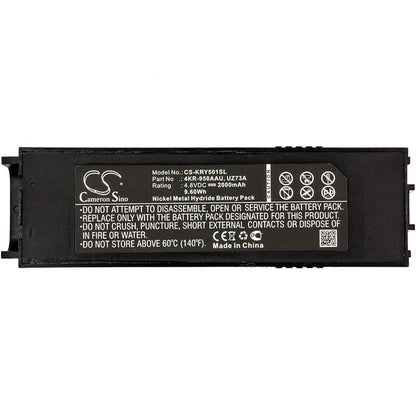 4.8V, 2000mAh, Ni-MH Battery fits Kinryo, Kc301a, Kc302a, 9.6Wh