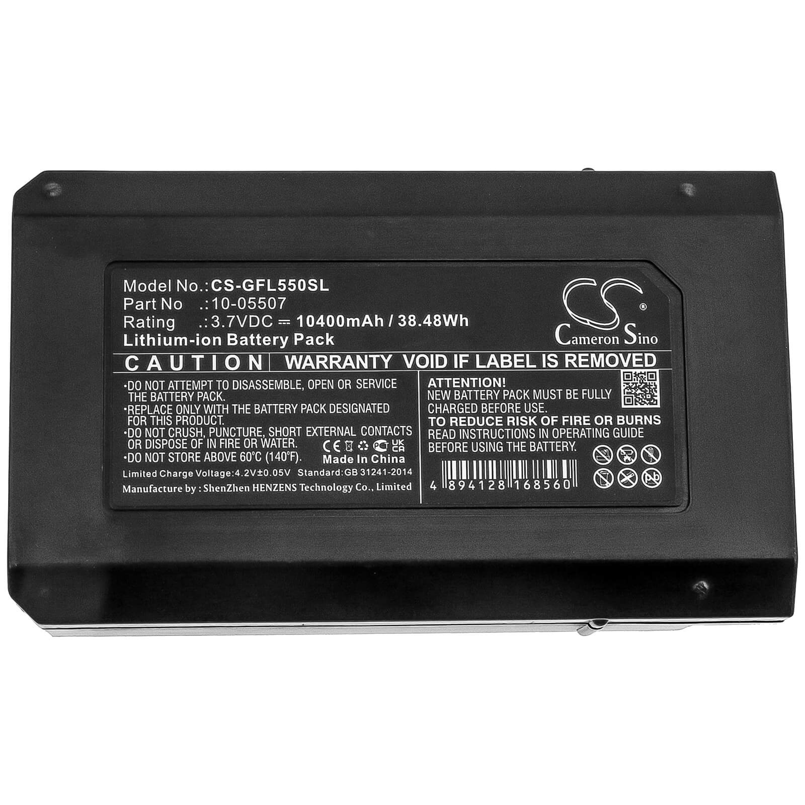 3.7V, 10400mAh, Li-ion Battery fits Geo-fennel, Fl 500, Fl 550, 38.48Wh