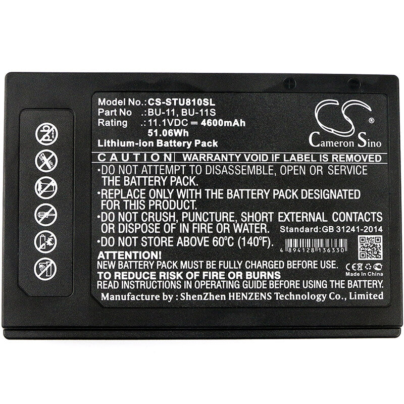 11.1V, 4600mAh, Li-ion Battery fits Sumitomo, T-400s+, T-600c, 51.06Wh