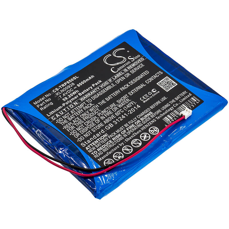 7.4V, 8000mAh, Li-Polymer Battery fits Trimble, Sps850 Modular Receiver, Sps851 Modular Receiver, 59.2Wh