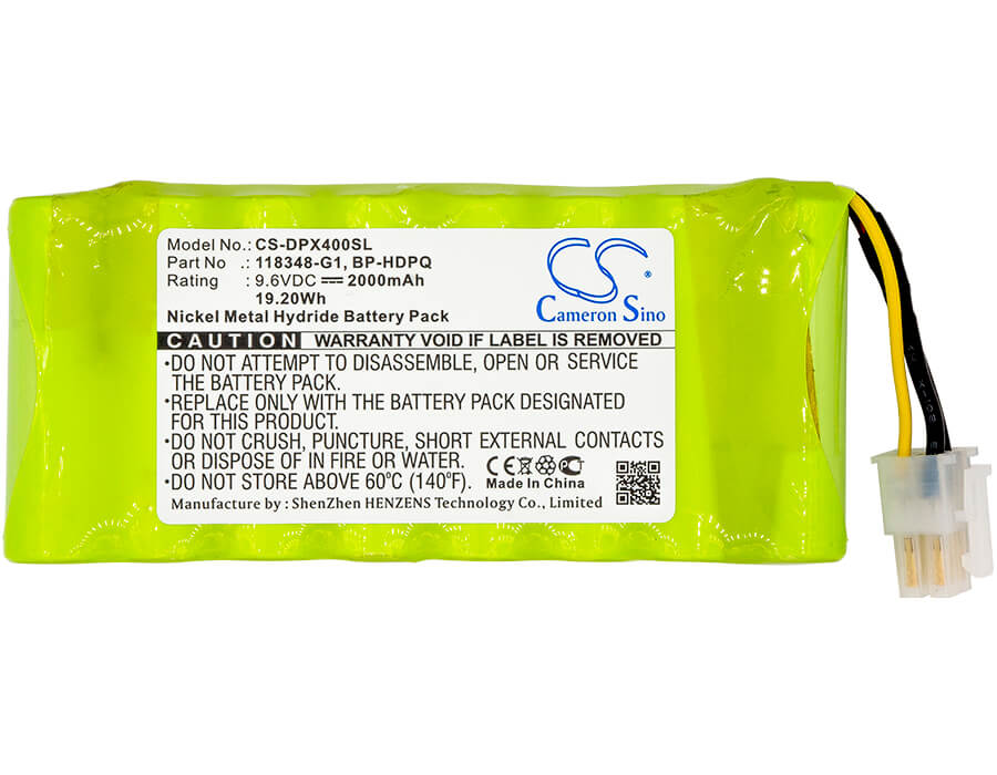 9.6V, 2000mAh, Ni-MH Battery fits Dranetz, Hdpq-guide, Hdpq-visa, 19.2Wh