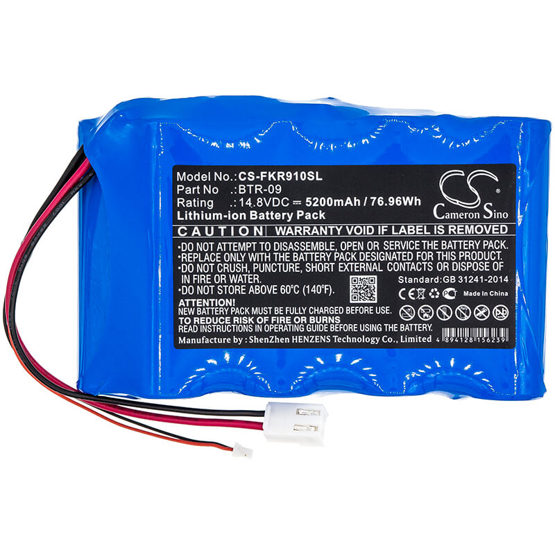 14.8V, 5200mAh, Li-ion Battery fits Fujikura, Fsm-601s, Fsm-602s, 76.96Wh