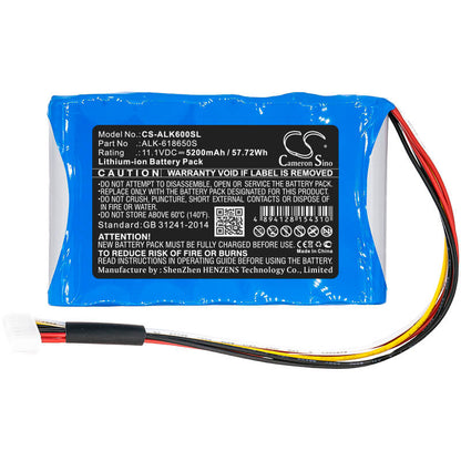 11.1V, 5200mAh, Li-ion Battery fits Eloik, By-a6, By-a6s, 57.72Wh