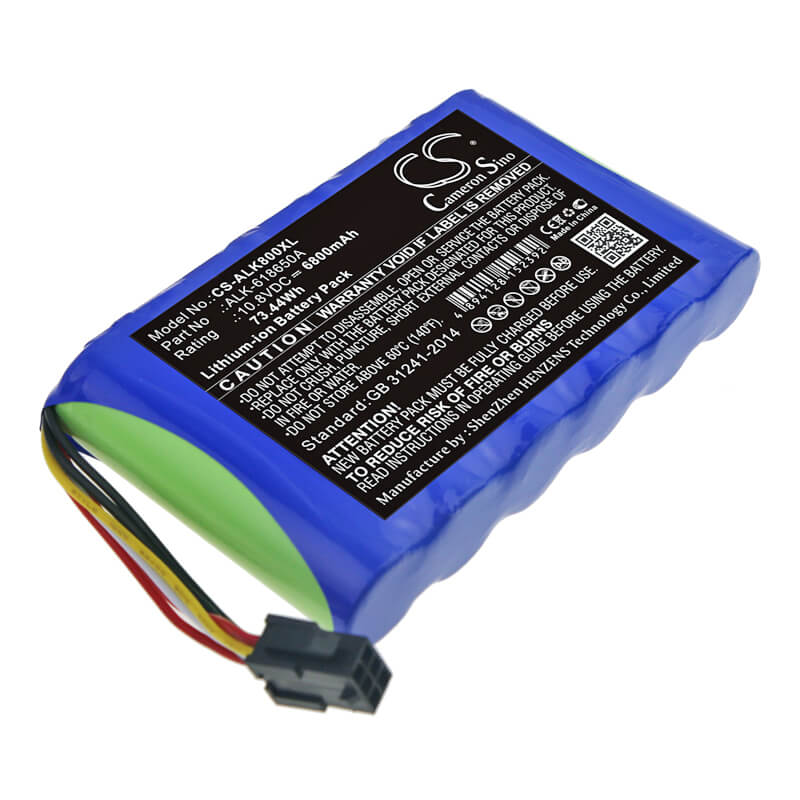 10.8V, 6800mAh, Li-ion Battery fits Eloik, Alk-80, Alk-88, 73.44Wh
