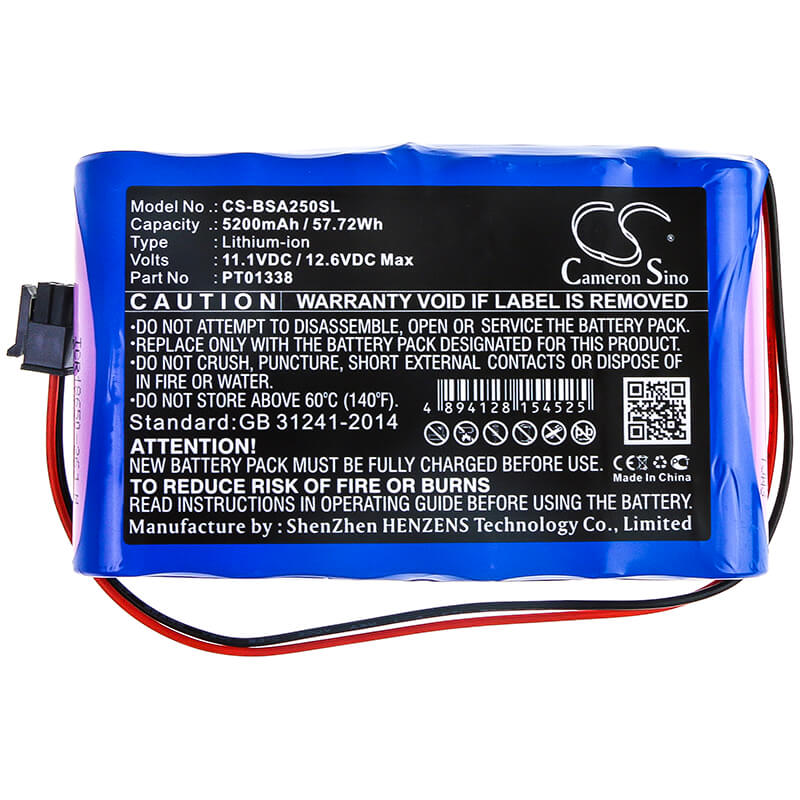 11.1V, 5200mAh, Li-ion Battery fits Bird, Sa2500, Sa-2500, 57.72Wh