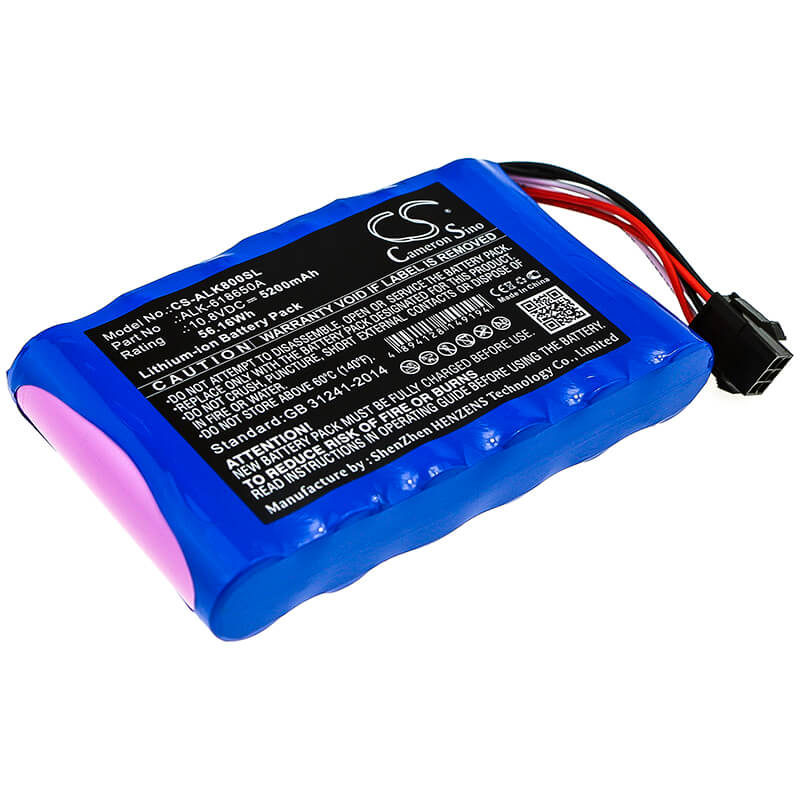 10.8V, 5200mAh, Li-ion Battery fits Eloik, Alk-80, Alk-88, 56.16Wh