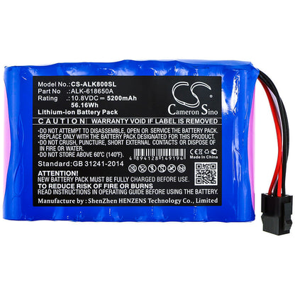 10.8V, 5200mAh, Li-ion Battery fits Eloik, Alk-80, Alk-88, 56.16Wh