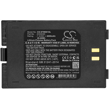 7.4V, 4000mAh, Li-Polymer Battery fits Satlink, Ws-6916, 29.6Wh