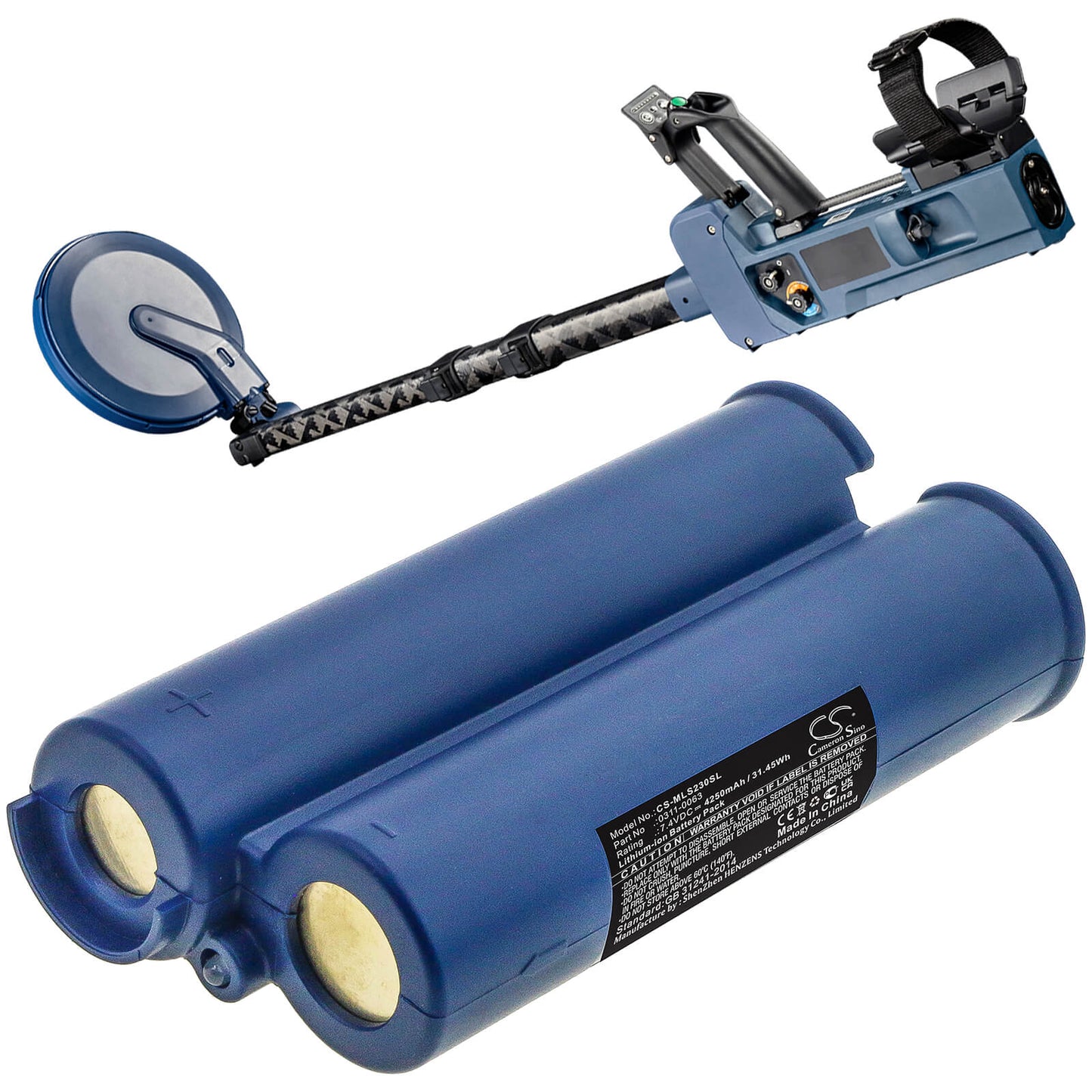 7.4V, 4250mAh, Li-ion Battery fits Minelab, Sdc2300, 31.45Wh