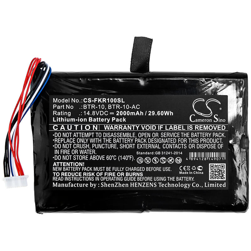 14.8V, 2000mAh, Li-ion Battery fits Fujikura, 12s Fusion Splicer, Fsm-12r, 29.6Wh