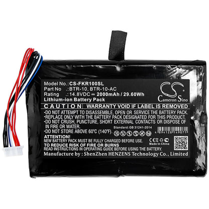 14.8V, 2000mAh, Li-ion Battery fits Fujikura, 12s Fusion Splicer, Fsm-12r, 29.6Wh