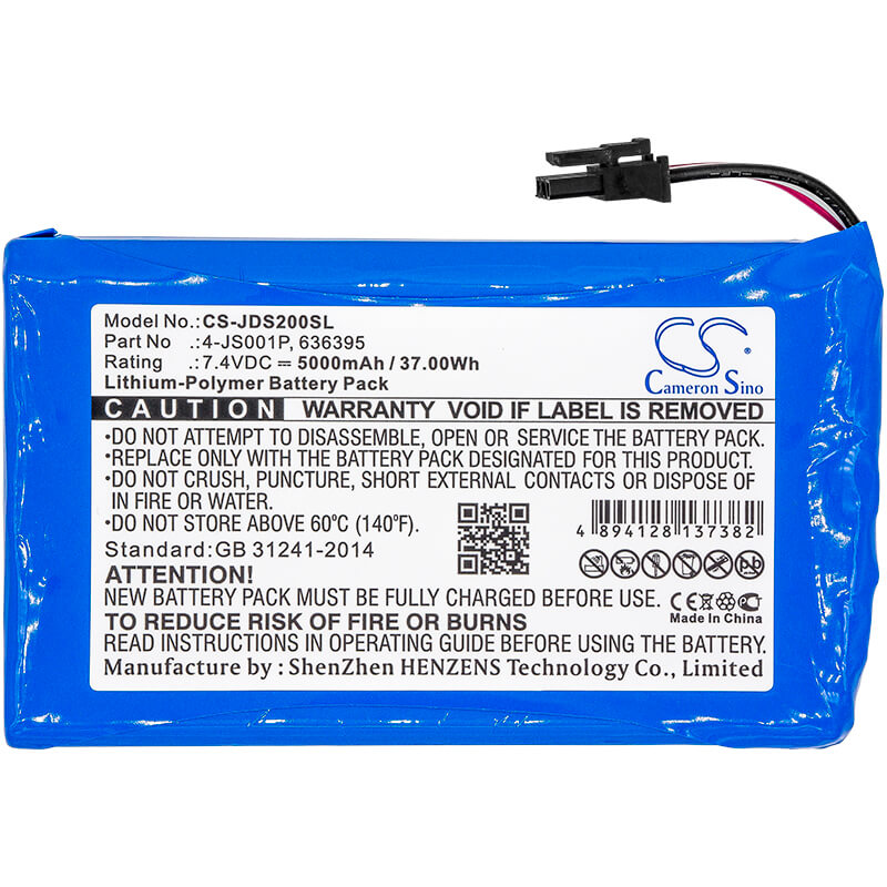 7.4V, 5000mAh, Li-Polymer Battery fits Jdsu, E100as, Smart Otdr, 37Wh