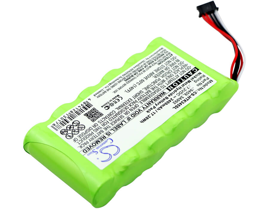 7.2V, 2400mAh, Ni-MH Battery fits Hioki, 3196, 3197, 17.28Wh