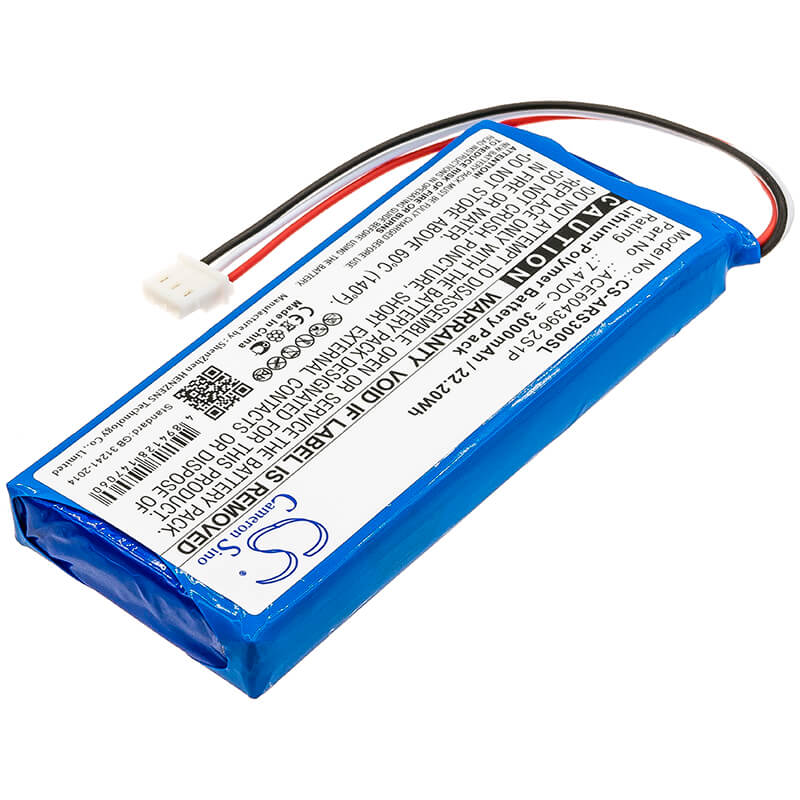 7.4V, 3000mAh, Li-Polymer Battery fits Aaronia, Spectran Hf-rev.3, Spectran Hf-v4 Analyzer, 22.2Wh