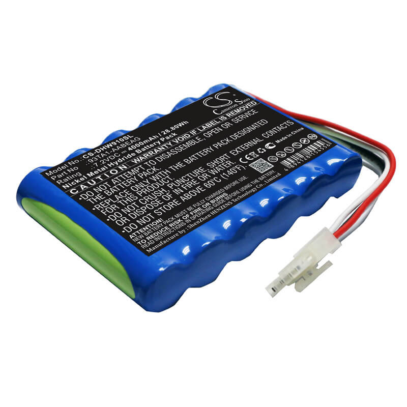 7.2V, 4000mAh, Ni-MH Battery fits Endress+hauser, Prosonic Flow 91w, Prosonic Flow 92f, 28.8Wh